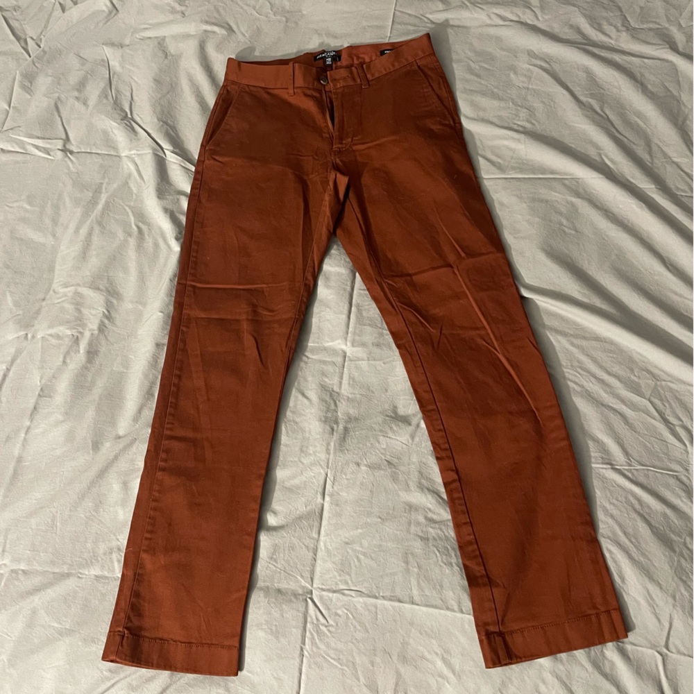 J. Crew Men's Chinos in Rust Brown